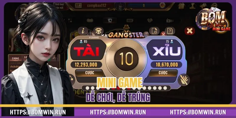 Mini game BOMWIN áp dụng cơ chế thưởng hậu hĩnh