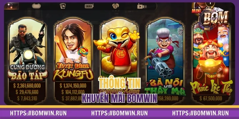 Khuyến mãi BOMWIN là chương trình ưu đãi hấp dẫn dành cho hội viên